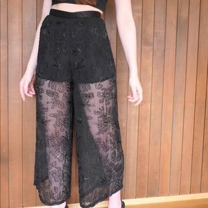 Vintage Beaded Palazzo Pants